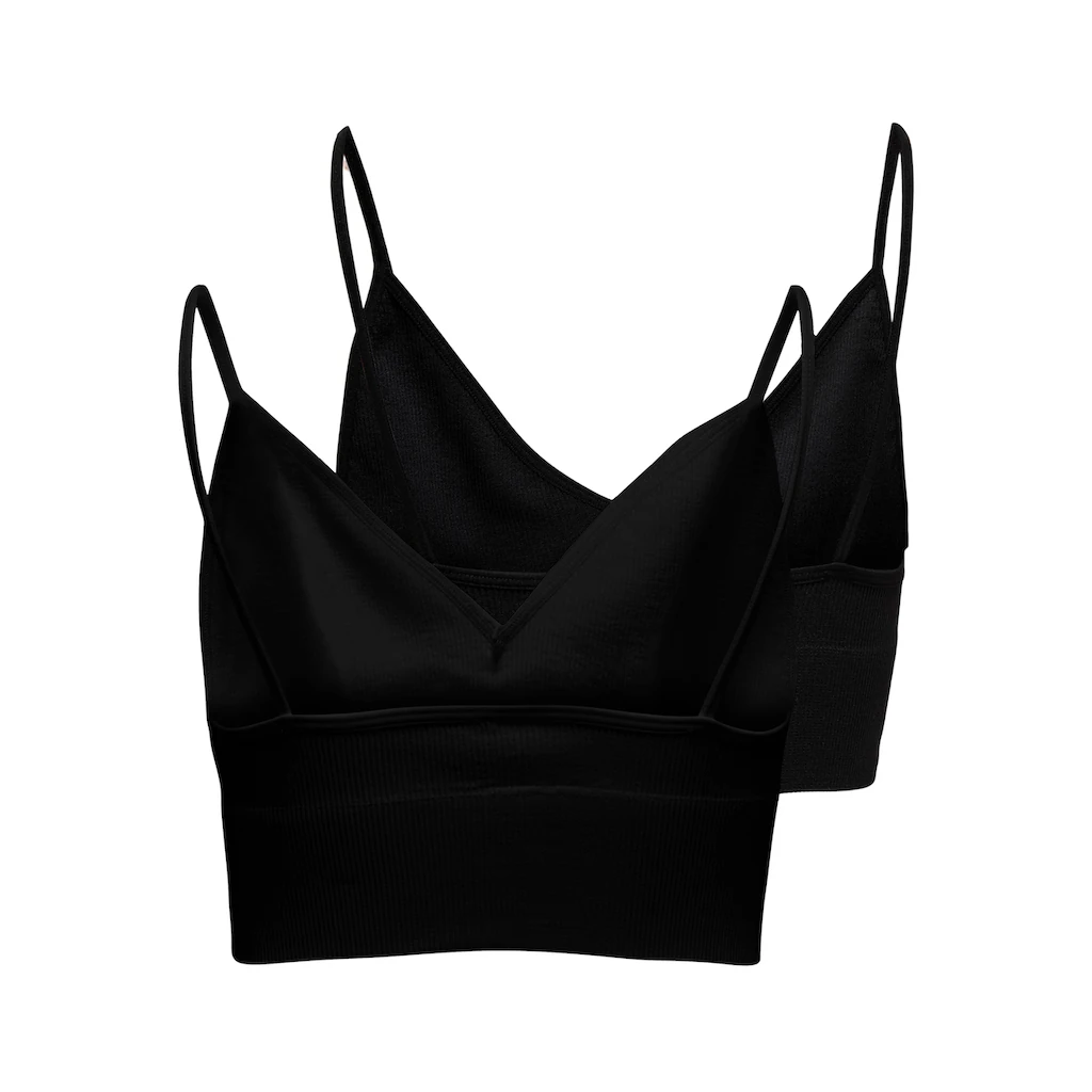ONLY Bustier »ONLVICKY RIB S-LESS V-NECK 2-PACK TOP« Online Bestellen