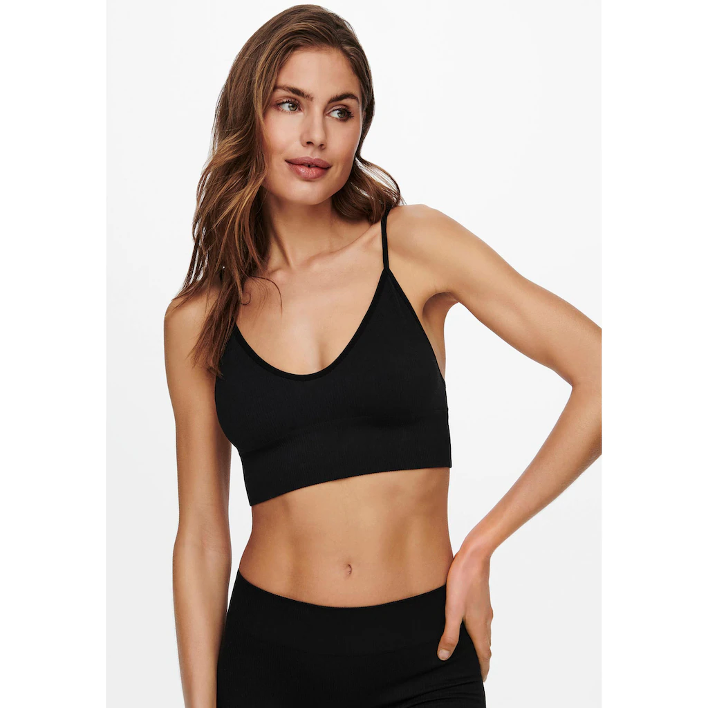 ONLY Bustier »ONLVICKY RIB SEAMLESS V-NECK TOP NOOS« Kaufen