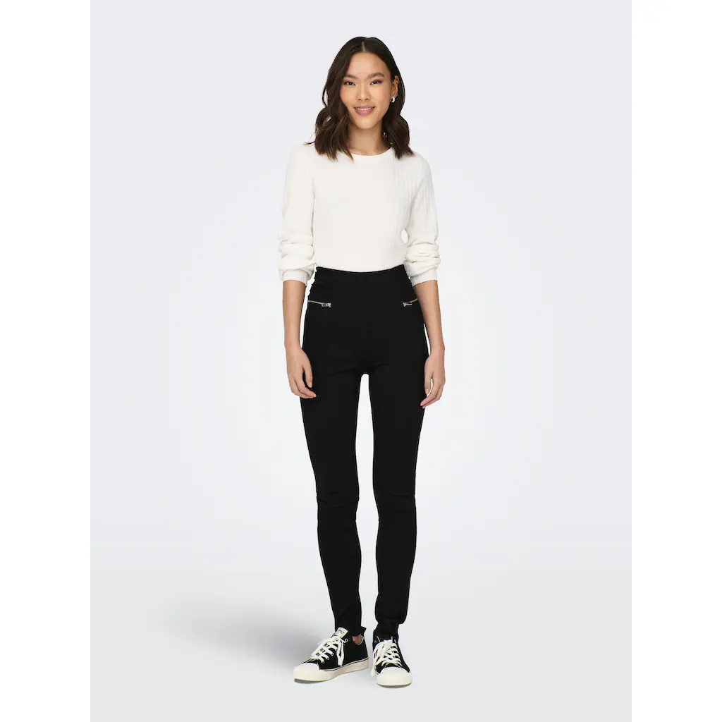 ONLY Leggings »ONLDAPHNE HW ZIP LEGGING PNT«