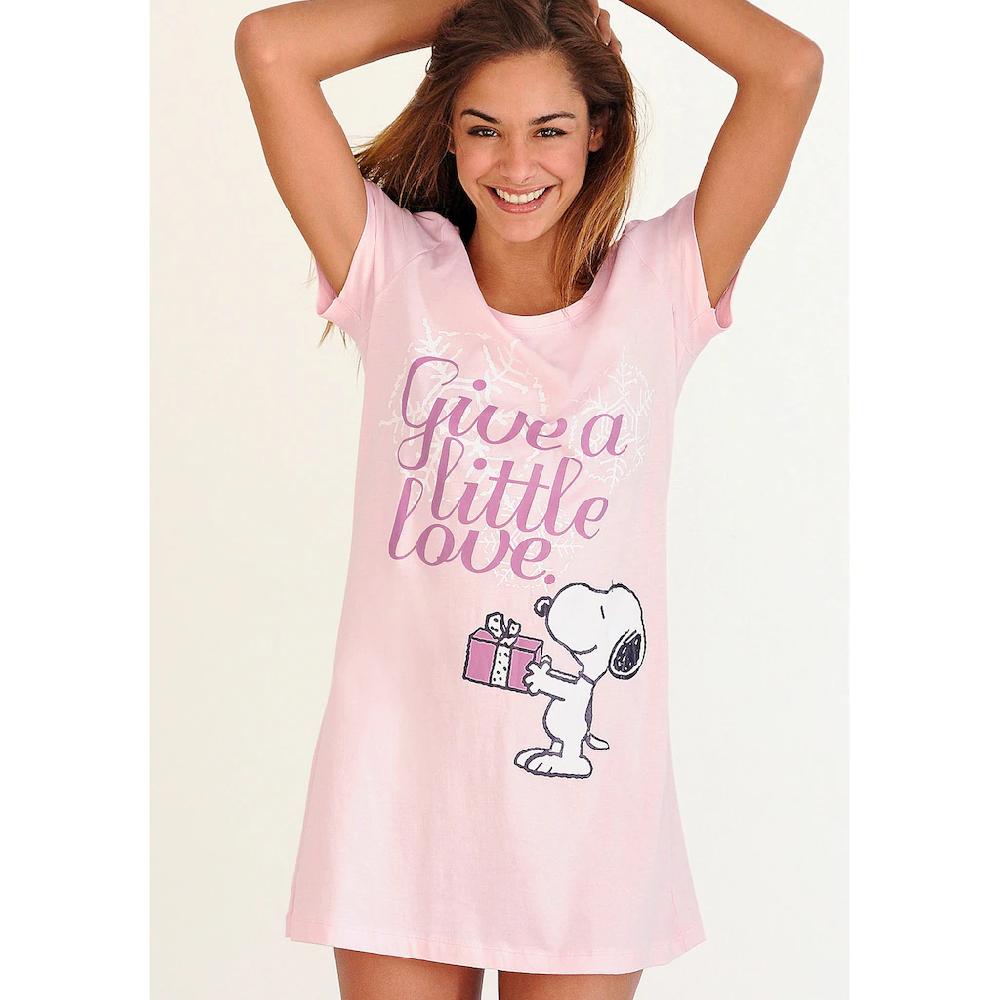 Peanuts Sleepshirt mit Snoopy-Print in Minilänge kaufen