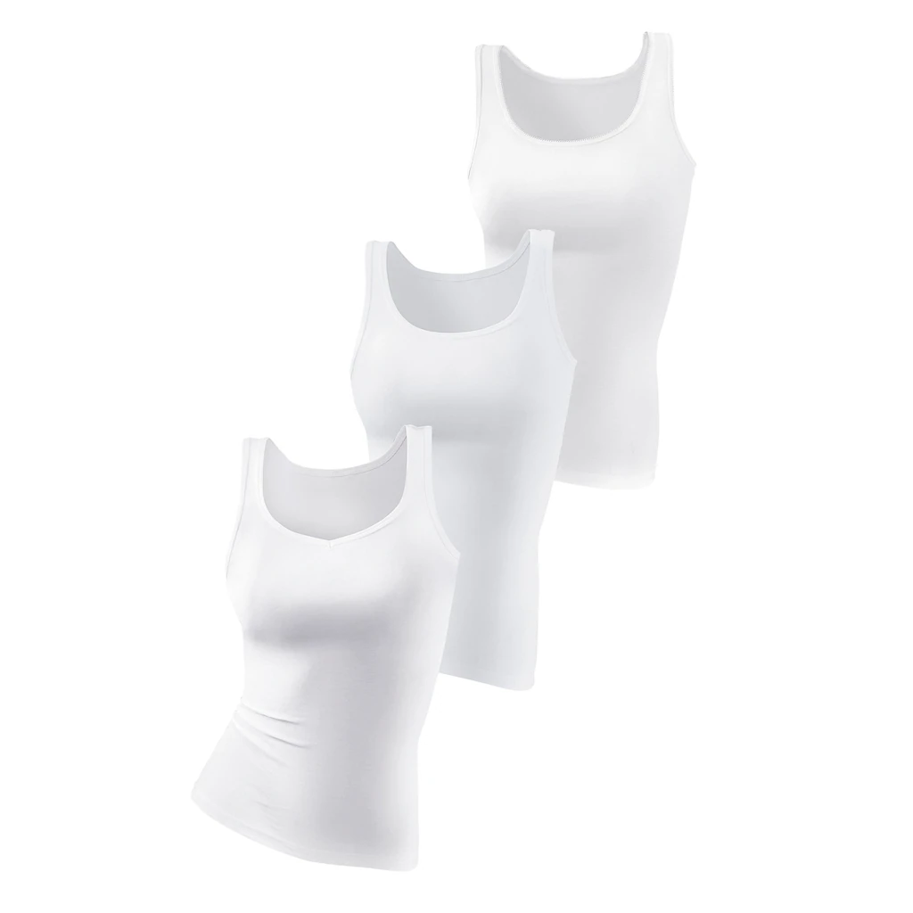 petite fleur Achselhemd (3er-Pack) aus reiner Baumwolle Tanktop Unterziehshirt bestellen