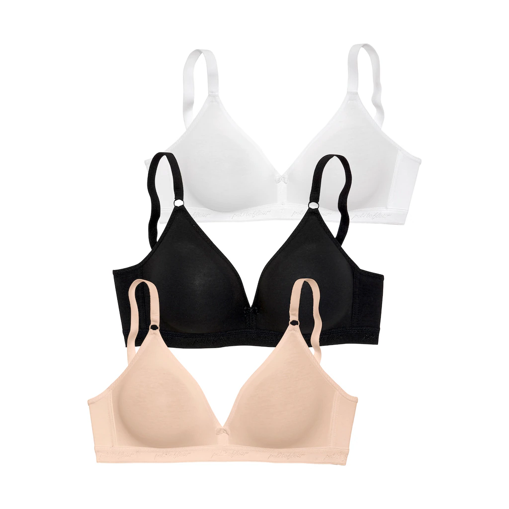 Petite Fleur Bralette-BH Ohne Bügel Im Triangel-Schnitt Aus Baumwolle Basic Dessous Online Bestellen