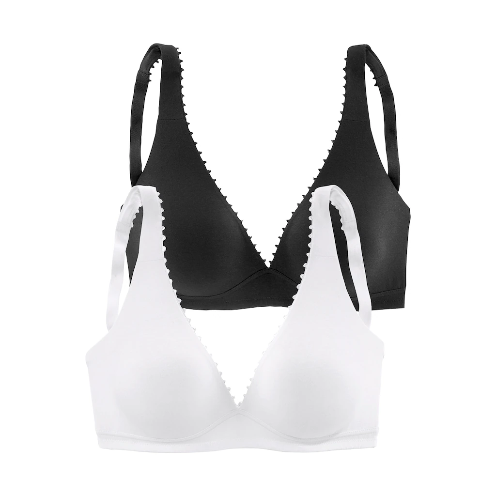 Petite Fleur Bralette-BH Ohne Bügel In High-Apex-Schnittform Mit Zierborte Basic Dessous Kaufen