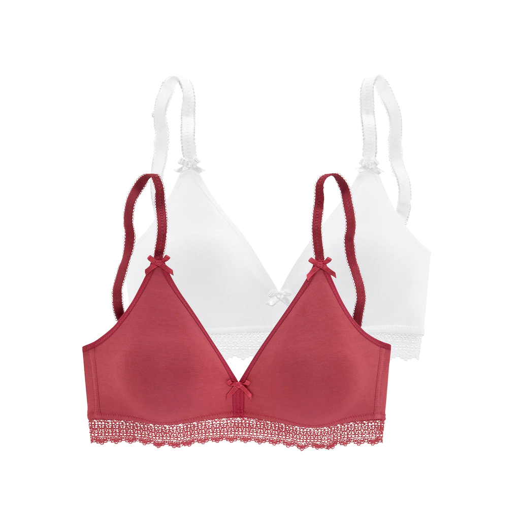 Petite Fleur Bralette-BH Ohne Bügel Mit Spitzenband Aus Weicher Baumwolle Basic Dessous Online Kaufen