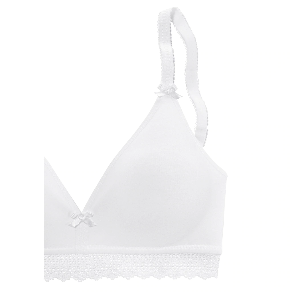 Petite Fleur Bralette-BH Ohne Bügel Mit Spitzenband Aus Weicher Baumwolle Basic Dessous Online Kaufen