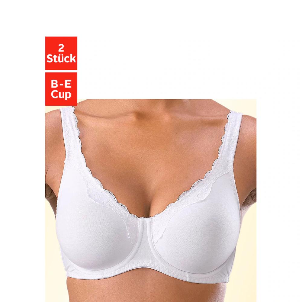 Petite Fleur Bügel-BH Aus Baumwolle Mit Spitzenkante Und Breiteren Trägern Bestellen