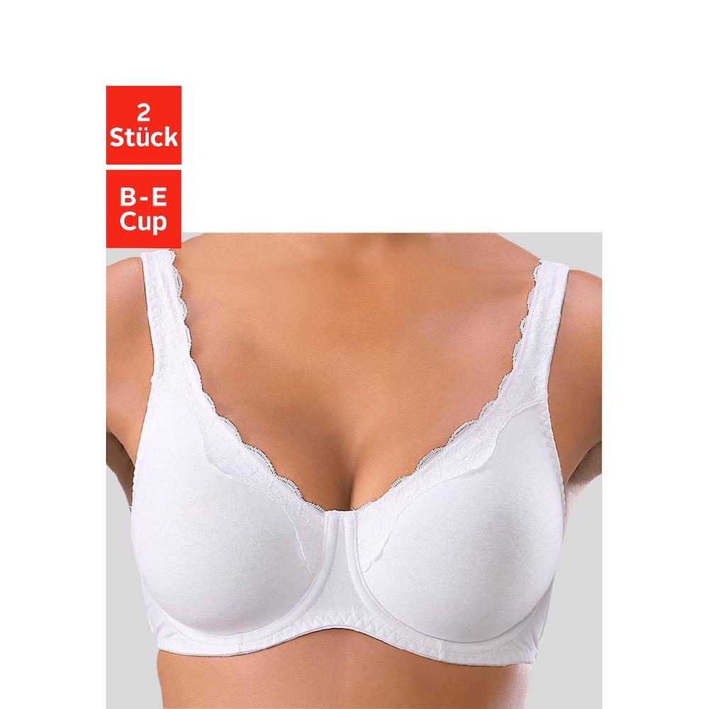 petite fleur Bügel-BH aus Baumwolle mit Spitzenkante und breiteren Trägern bestellen
