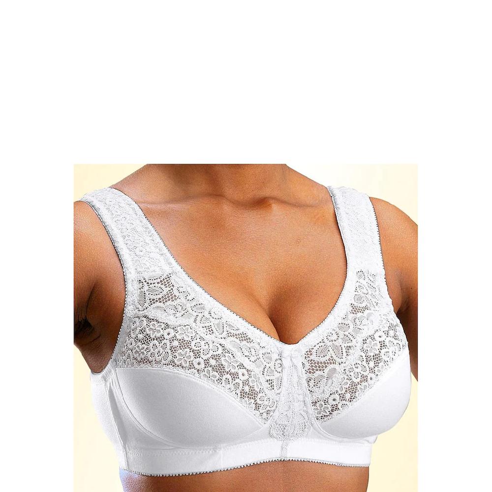 Petite Fleur Entlastungs-BH Ohne Bügel Mit Eleganter Spitze Basic Dessous ▷ Für