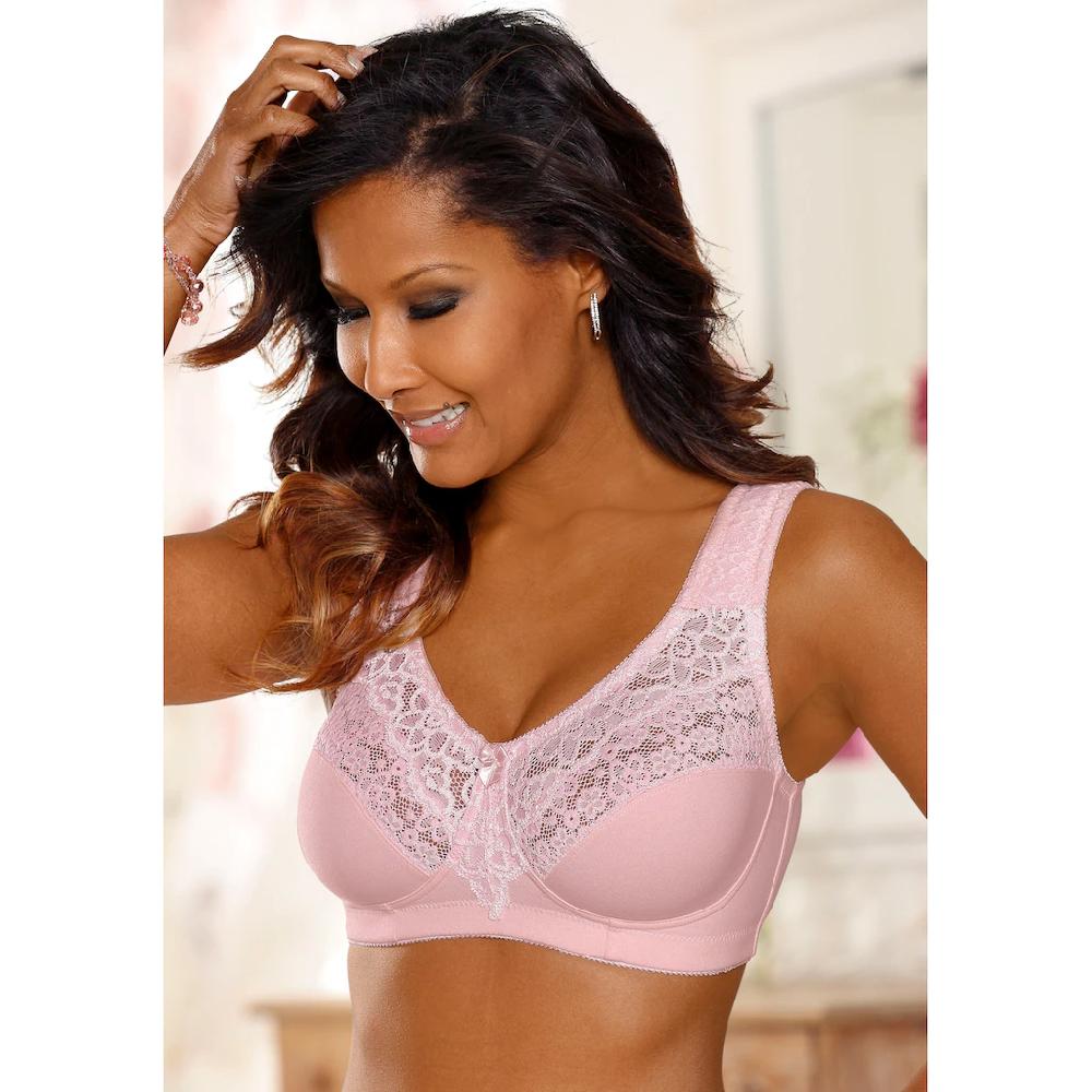 Petite Fleur Entlastungs-BH Ohne Bügel Mit Eleganter Spitze Basic Dessous ▷ Für