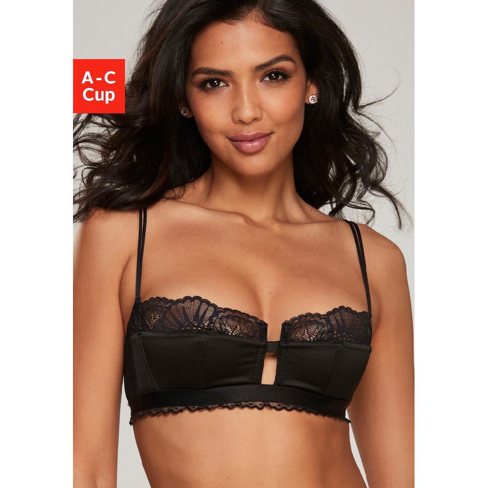 petite fleur gold Balconnet-BH aus edlem Satin-Material mit hübscher Spitzenborte Reizwäsche bestellen