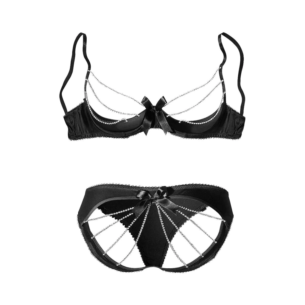 Petite Fleur Gold Büstenhebe Mit Bügel Und Strassketten Sexy Dessous Reizwäsche Kaufen