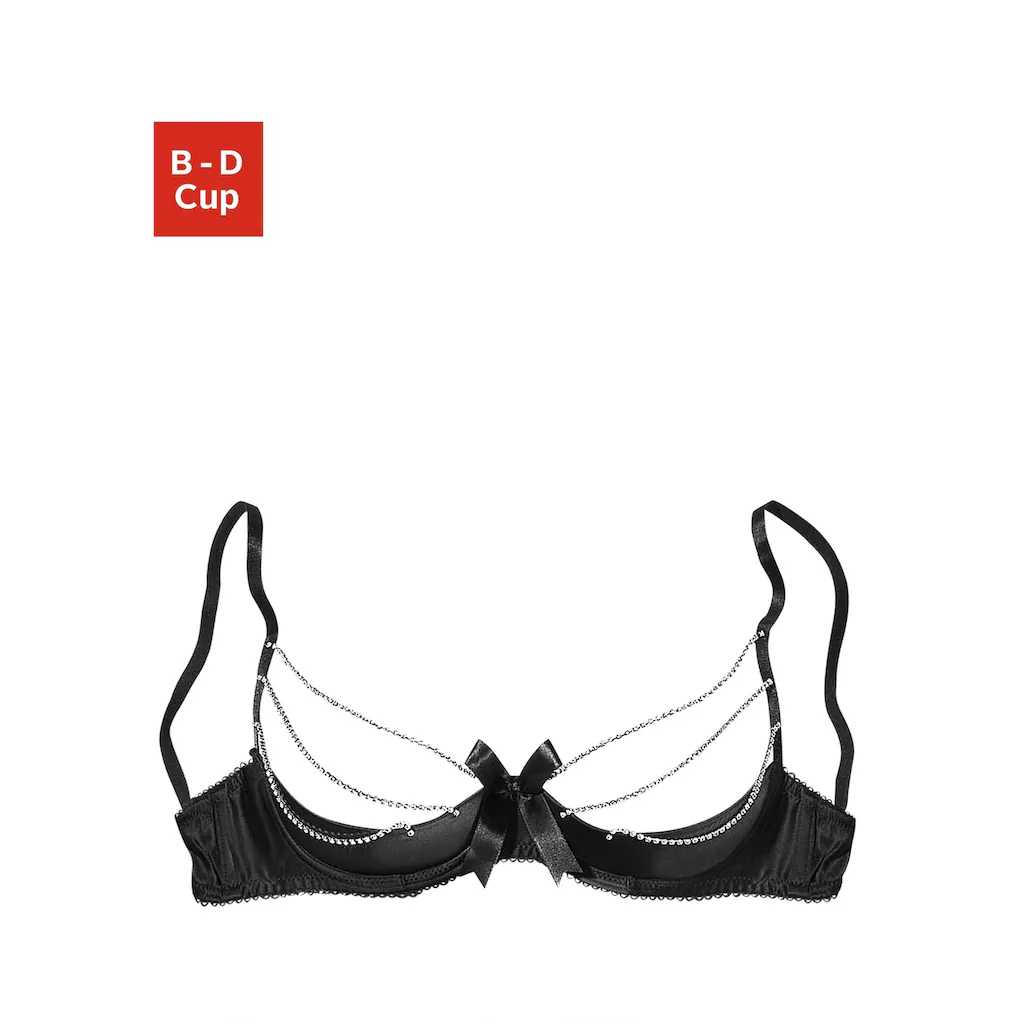 petite fleur gold Büstenhebe mit Bügel und Strassketten sexy Dessous Reizwäsche kaufen