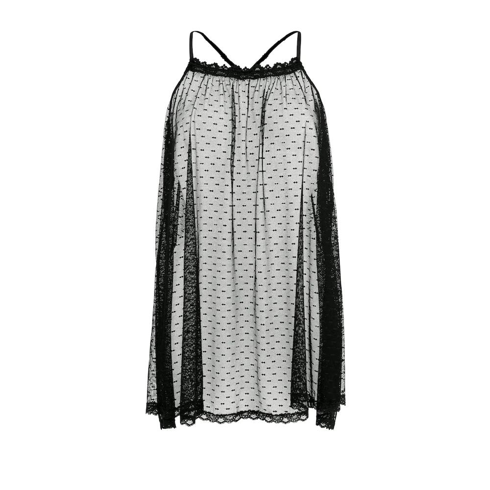 Petite Fleur Gold Negligé Aus Netzmaterial In Pünktchenoptik Sexy Dessous Reizwäsche Online Bestellen