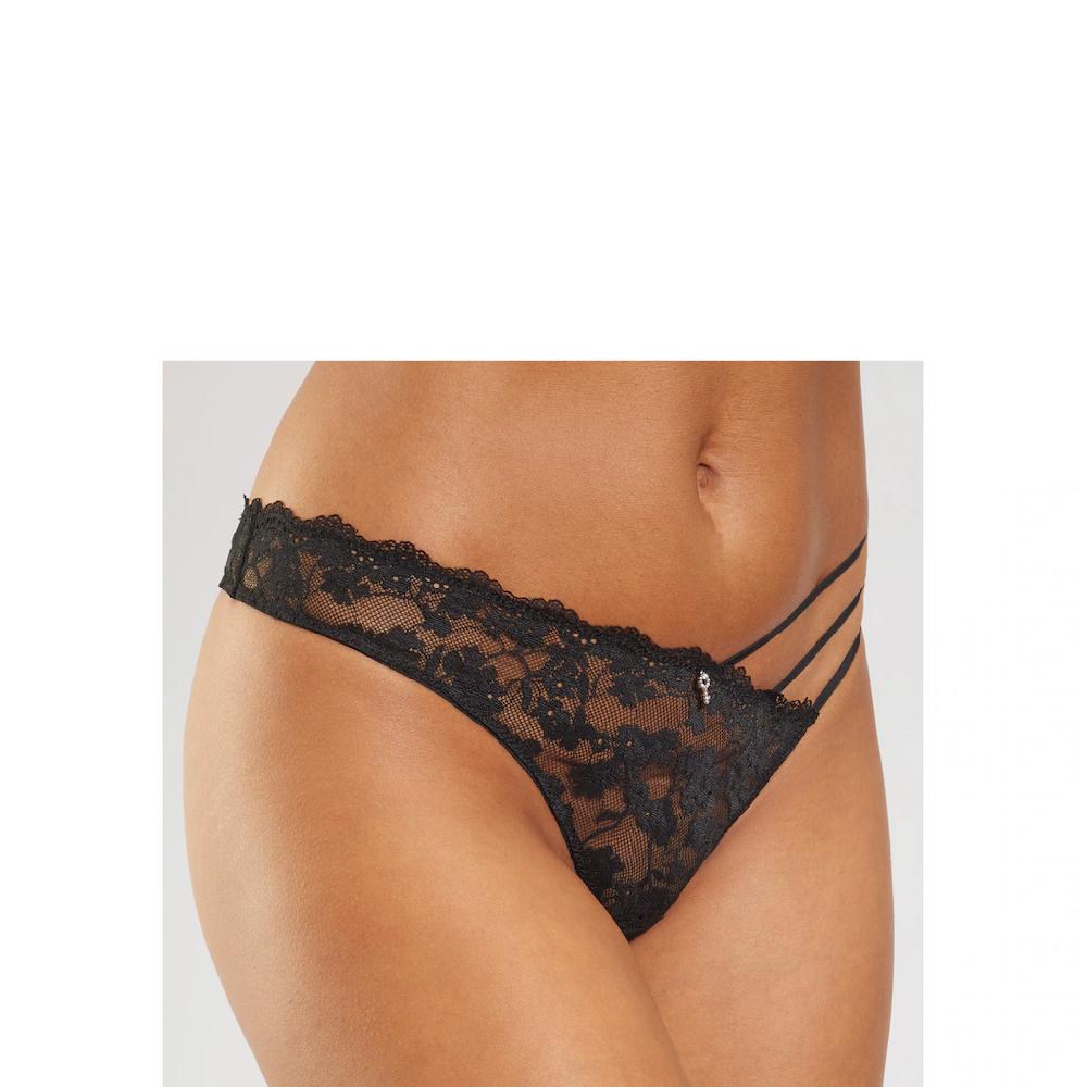 Petite Fleur Gold String-Ouvert Aus Filigraner Spitze Mit Edlen Zierbändern Reizwäsche Bestellen