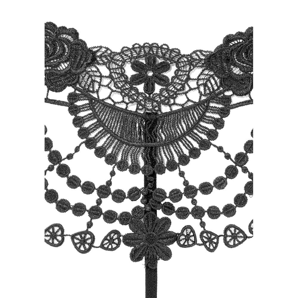 Petite Fleur Gold String-Ouvert Dessous Mit Edler Guipure Stickerei ▷ Für