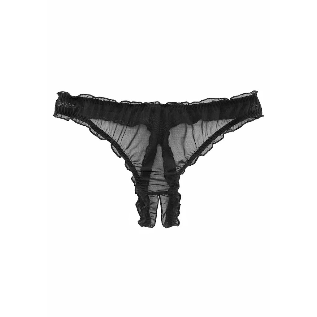 Petite Fleur Gold String-Ouvert Mit Gerüschter Kante Bestellen