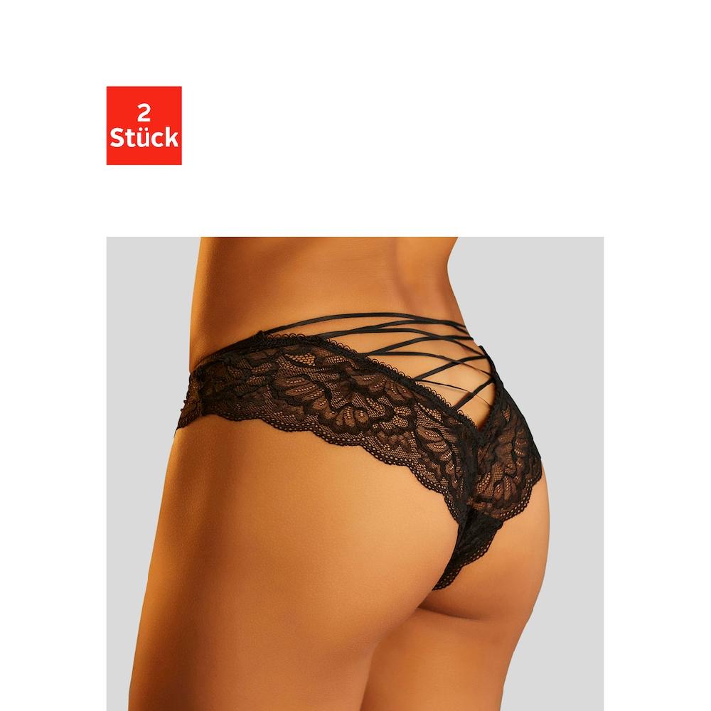 petite fleur gold Tanga-Ouvert (2 St.) Packung: Tanga aus Spitze und Ouvert aus Bändern online kaufen
