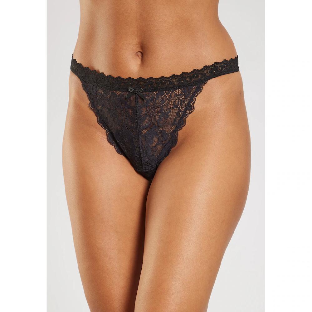 Petite Fleur Gold Tanga-Ouvert Rundherum Aus Floraler Spitze Reizwäsche Online Bestellen