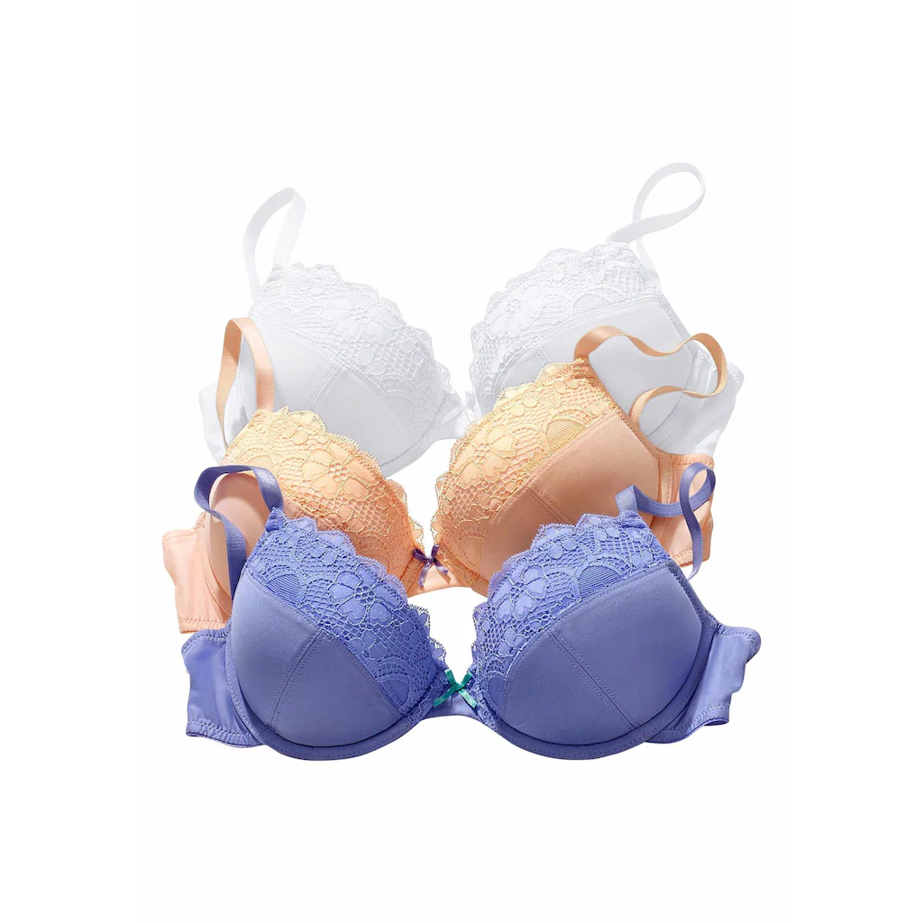 PETITE FLEUR Push-up-BH Mit Zarter Jacquardspitze Am Cup