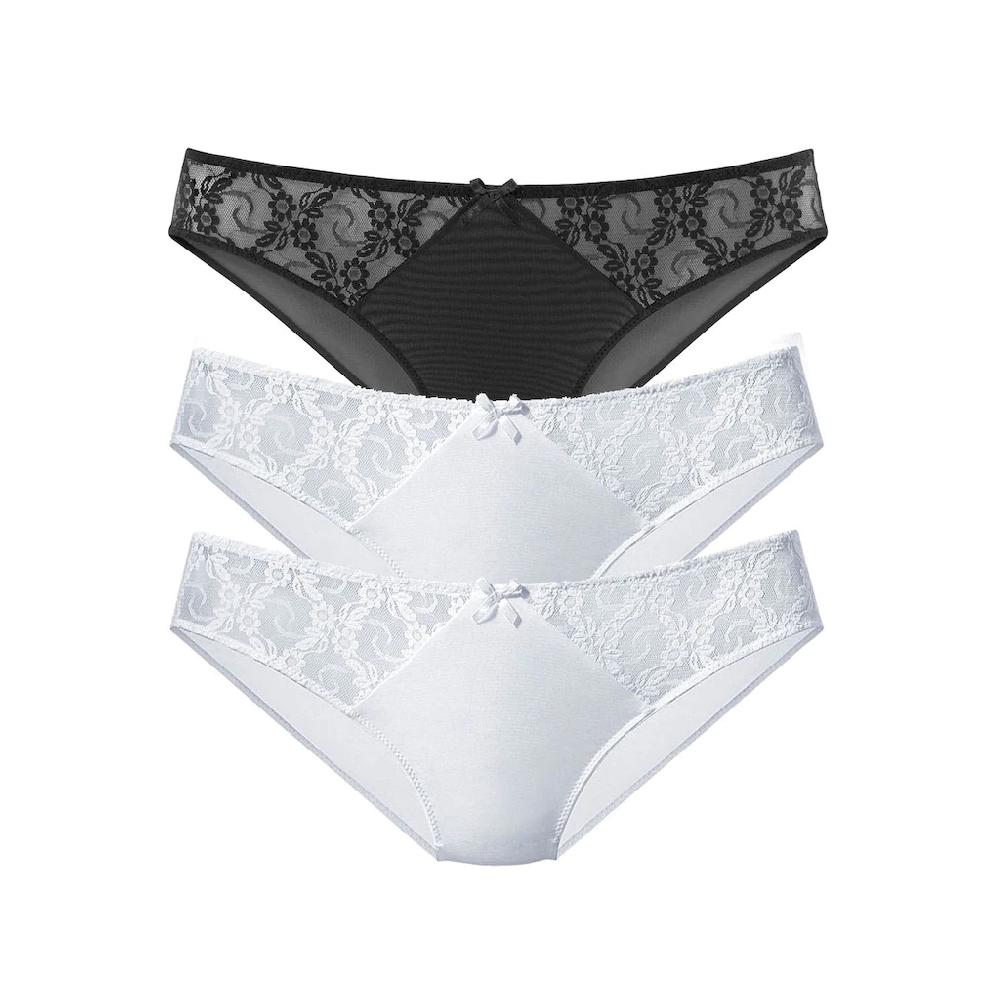 Petite Fleur Slip (3 St.) Mit Hübschen Spitzeneinsätzen ▷ Für