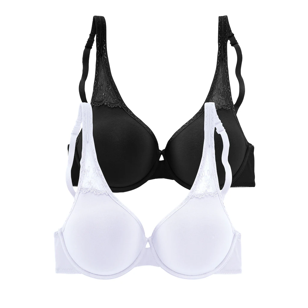 petite fleur T-Shirt-BH aus weicher Baumwolle mit Spitzeneinsätzen online bestellen