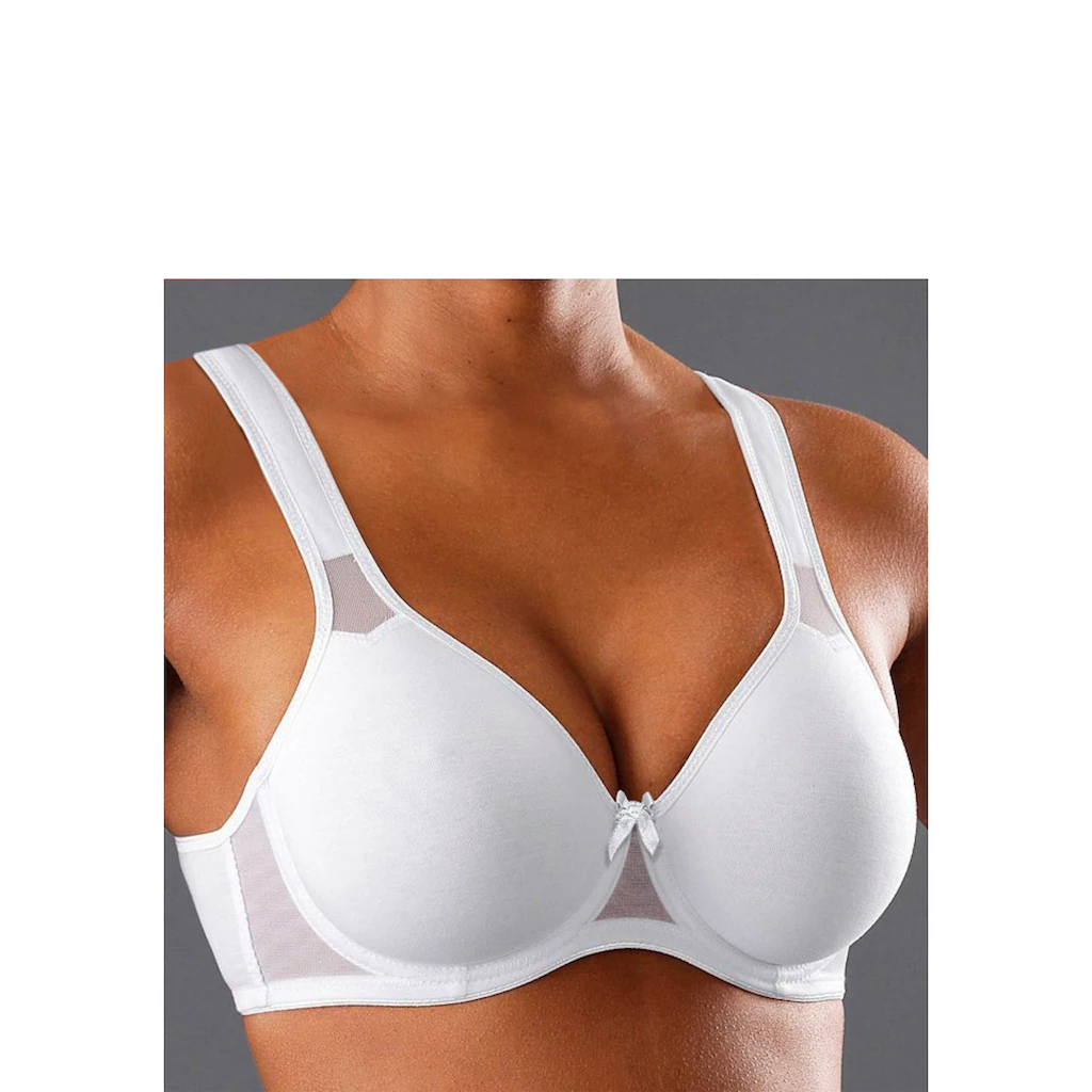 Petite Fleur T-Shirt-BH Mit Bügel Und Netzeinsätzen Basic Dessous ▷ Für