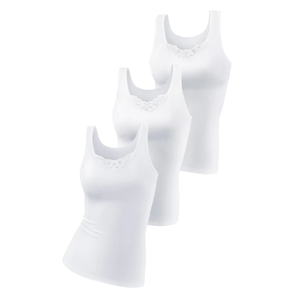 petite fleur Unterhemd (3er-Pack) aus reiner Baumwolle Tanktop Unterziehshirt kaufen
