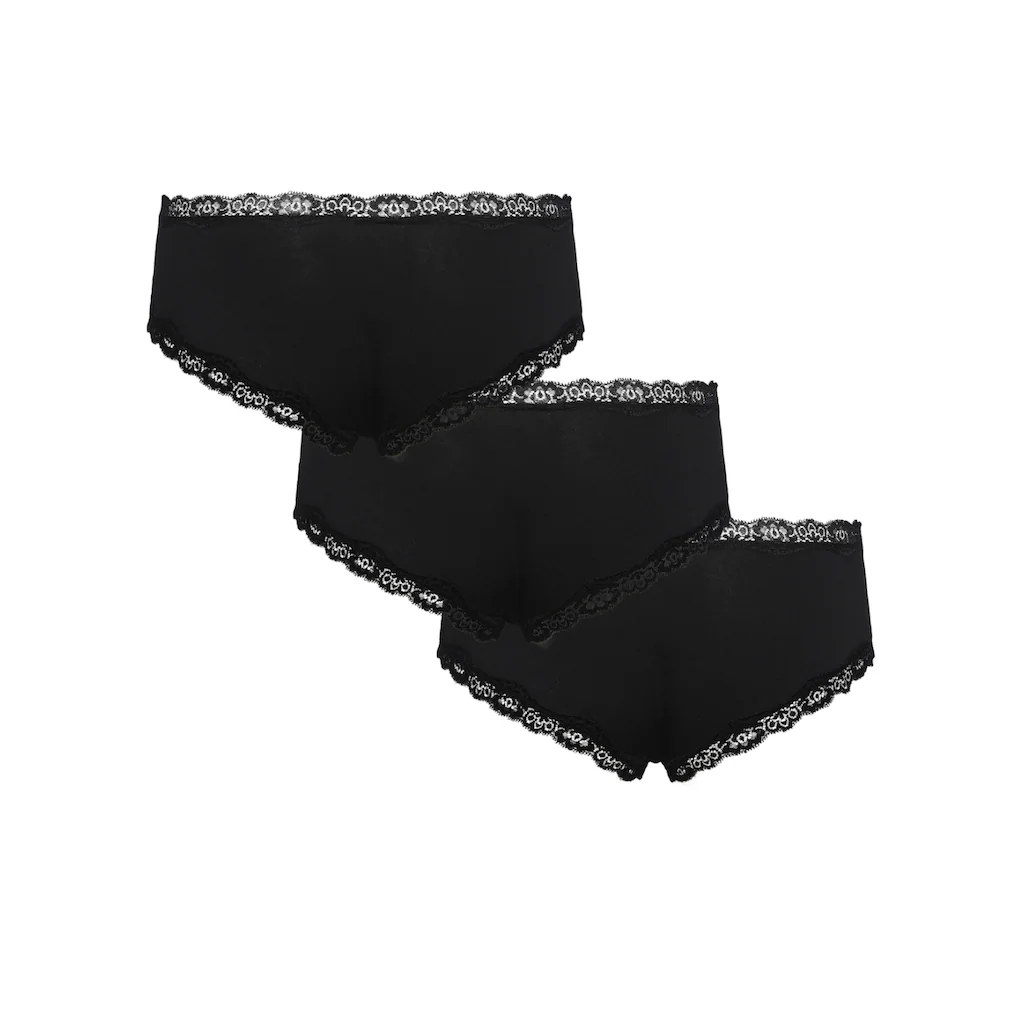 Pieces Hipster »PCNOLA LOW CUT HIPSTER 3-PACK NOOS« (Packung 3 St.)