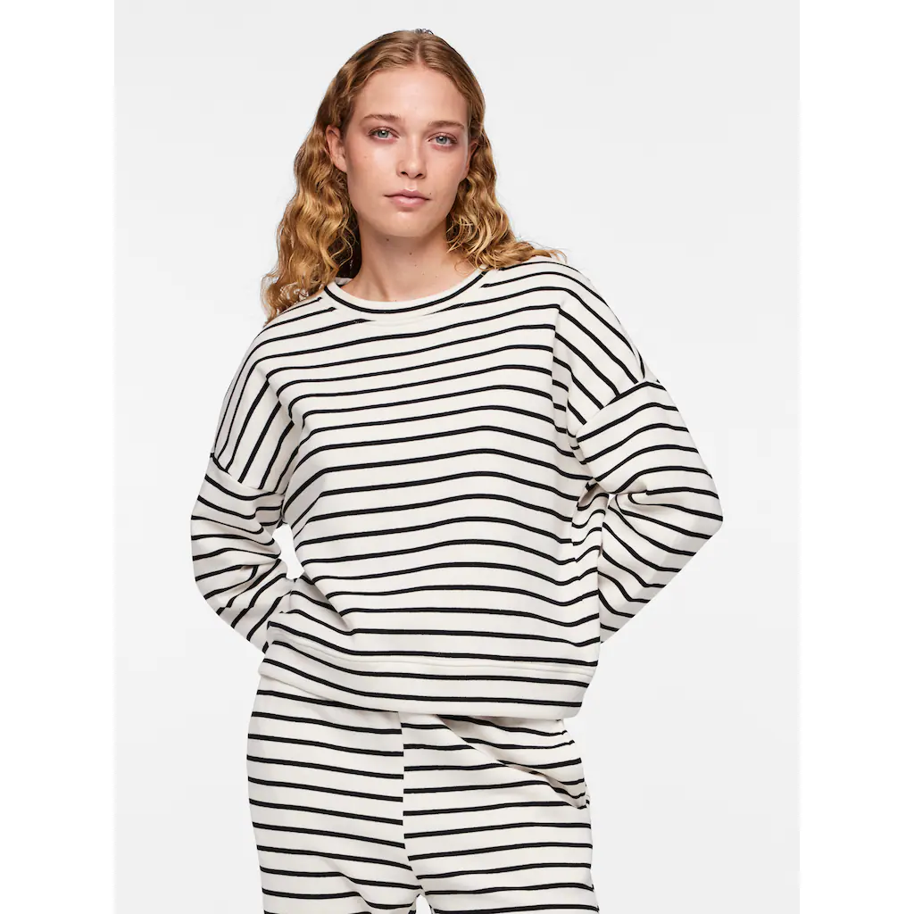 pieces Sweatshirt »PCCHILLI LS SWEAT STRIPES NOOS BC«