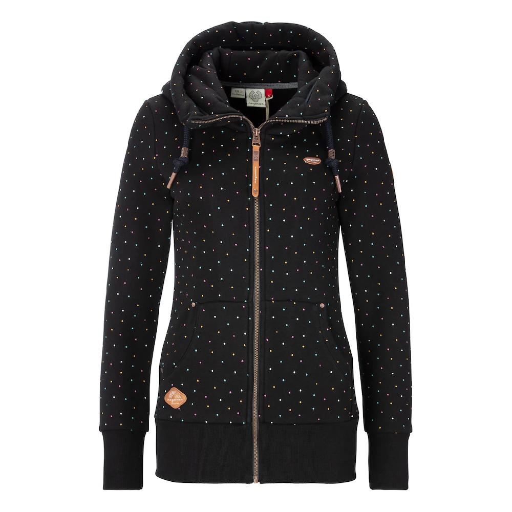 Ragwear Kapuzensweatjacke »NESKA DOTS MULTICOLOR ZIP O« Longsleeve Jacke im Multicolor-Allover-Dots-Print-Design