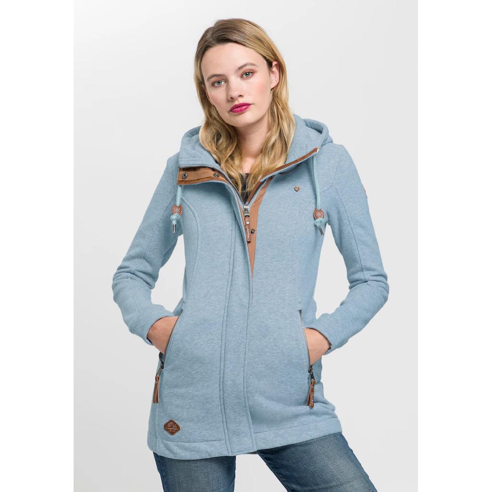 Ragwear Sweatjacke »LETTY O« Mit Dekorativen Patches Aus Kunstleder