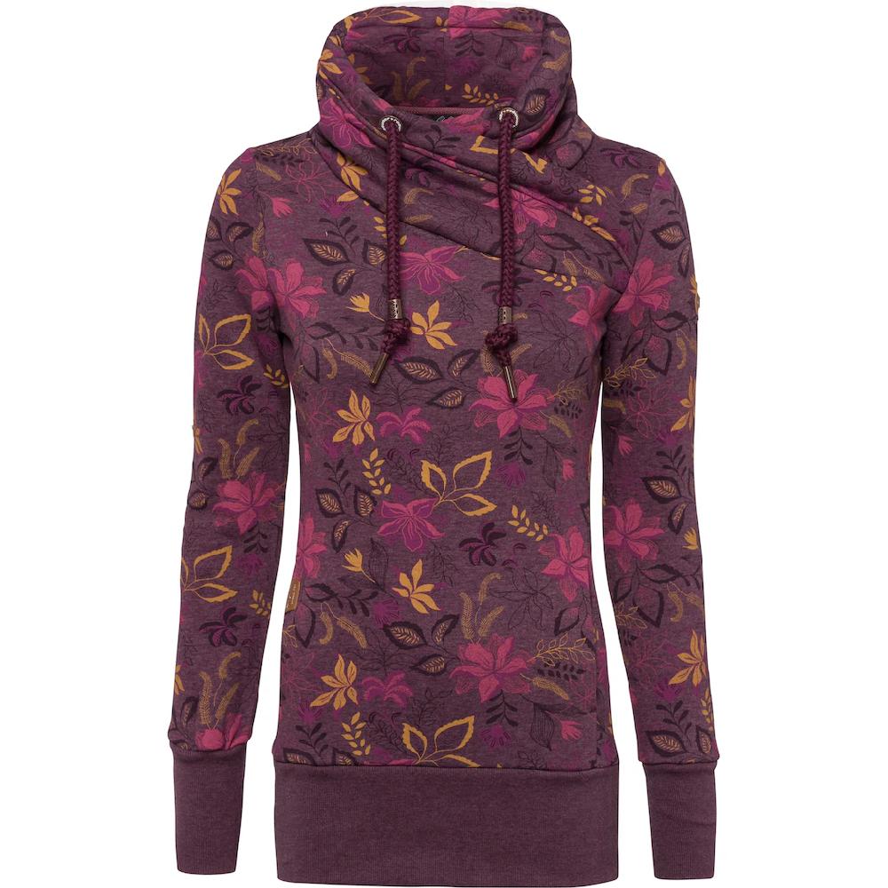 Ragwear Sweatshirt »NESKA O« Kapuzen-Sweater mit asymetrischem Schalkragen