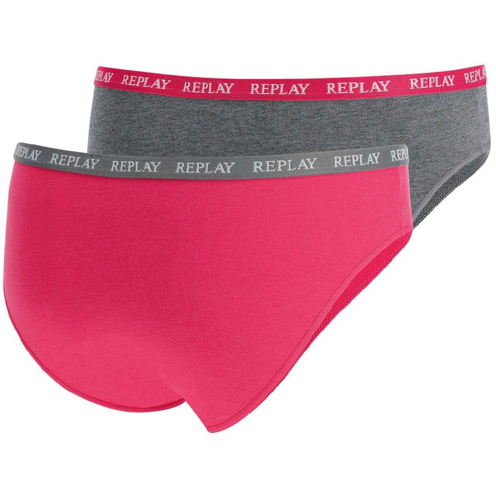 Replay Bikinislip »LADY SLIP Style 1 T/C 2pcs Waterfall Pack« (Packung 2er-) Mit Logoschriftzug Online Bestellen