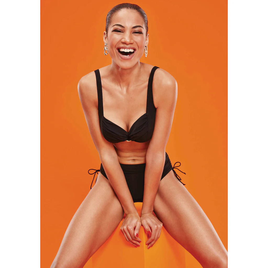 Rosa Faia Bügel-Bandeau-Bikini-Top Mit Schöner Raffung Und Zierring Vorn Online Kaufen