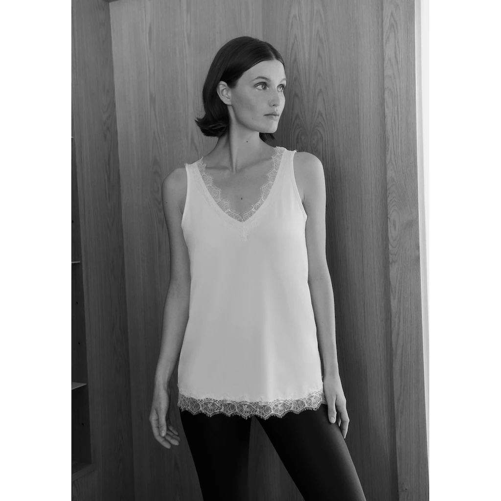 Rosemunde Unterziehshirt »Billie Tank Top« Mit Wunderschönem Vintage-Spitzenbesatz An V- Ausschnitt Und Saum Kaufen