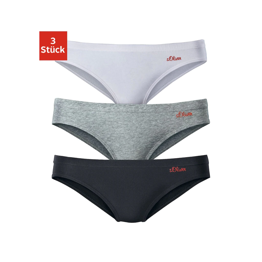 s.Oliver Bikinislip (3er-Pack) aus elastischer Baumwoll-Qualität online bestellen