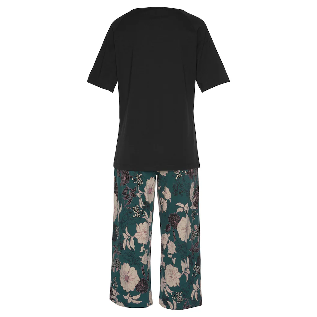 S.Oliver Bodywear Capri-Pyjama Shirt Mit Halblangen Ärmeln