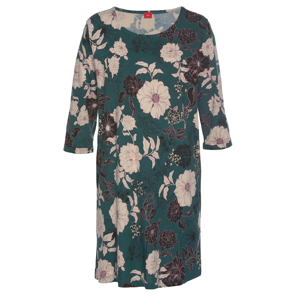 S.Oliver Bodywear Nachthemd Mit Botanischem Blumenmuster
