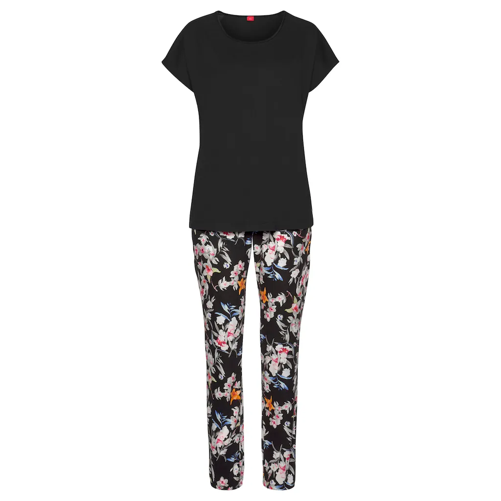 S.Oliver Bodywear Pyjama (2-tlg.) Hose Mit Floralem Muster