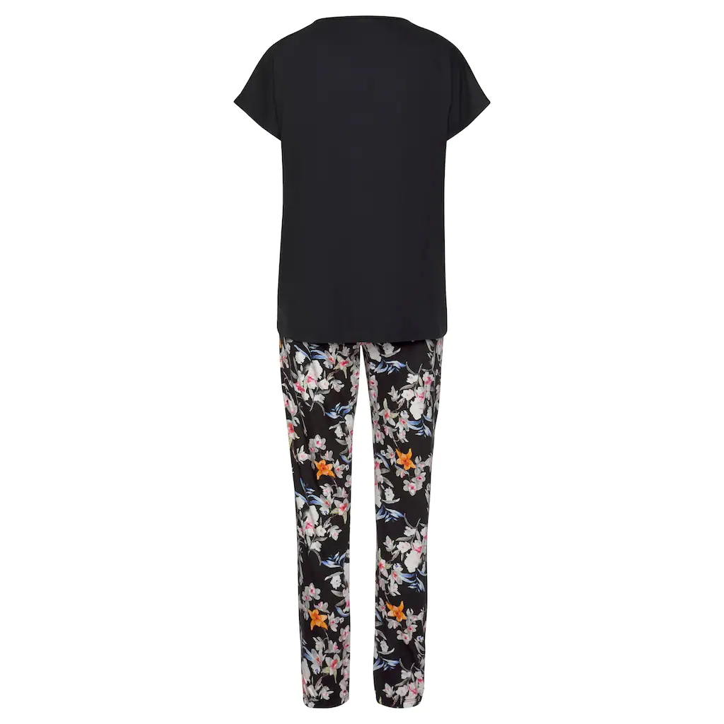 S.Oliver Bodywear Pyjama (2-tlg.) Hose Mit Floralem Muster