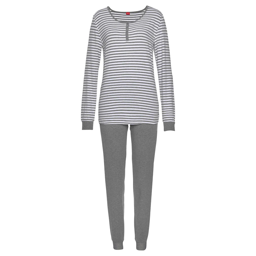 S.Oliver Bodywear Pyjama Mit Kurzer Knopfleiste Vorne