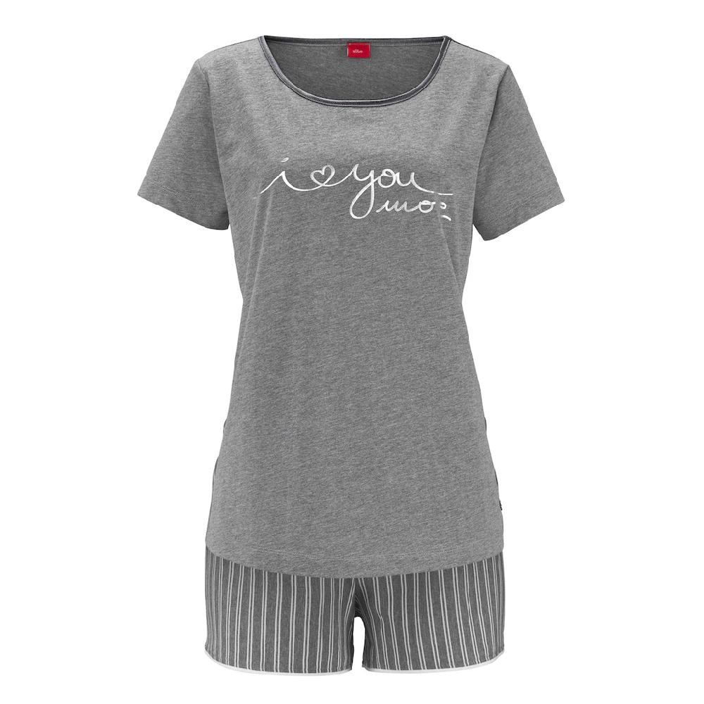 S.Oliver Bodywear Shorty Mit Paspel Am Beinabschluss