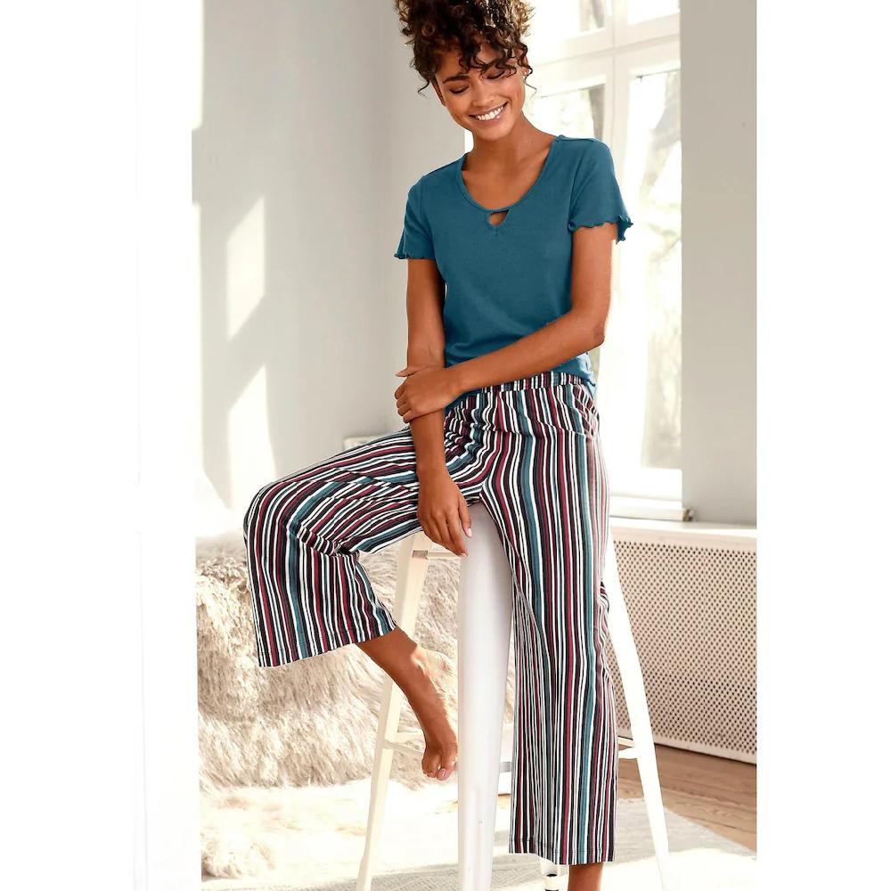 S.Oliver Bodywear T-Shirt Mit Kräuselsäumen Online Kaufen