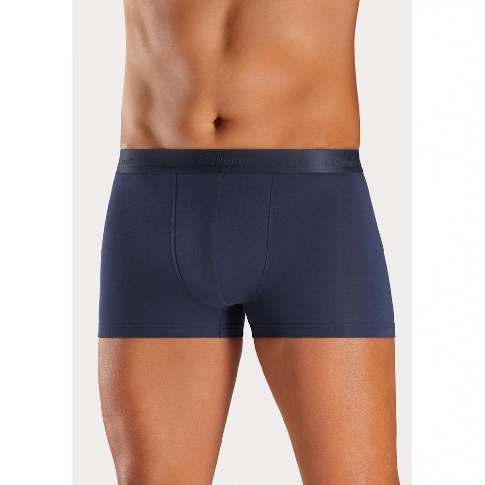 S.Oliver Boxer »Boxershorts Für Herren« (Packung 3 St.) In Streifen Und Uni Aus Baumwoll-Mix Bestellen
