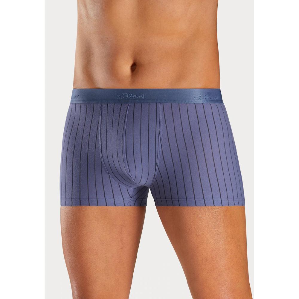 S.Oliver Boxer »Boxershorts Für Herren« (Packung 3 St.) In Streifen Und Uni Aus Baumwoll-Mix Bestellen