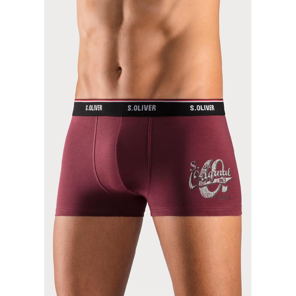 S.Oliver Boxer »Boxershorts Für Herren« (Packung 3 St.) Mit Print Auf Dem Bein Online Kaufen