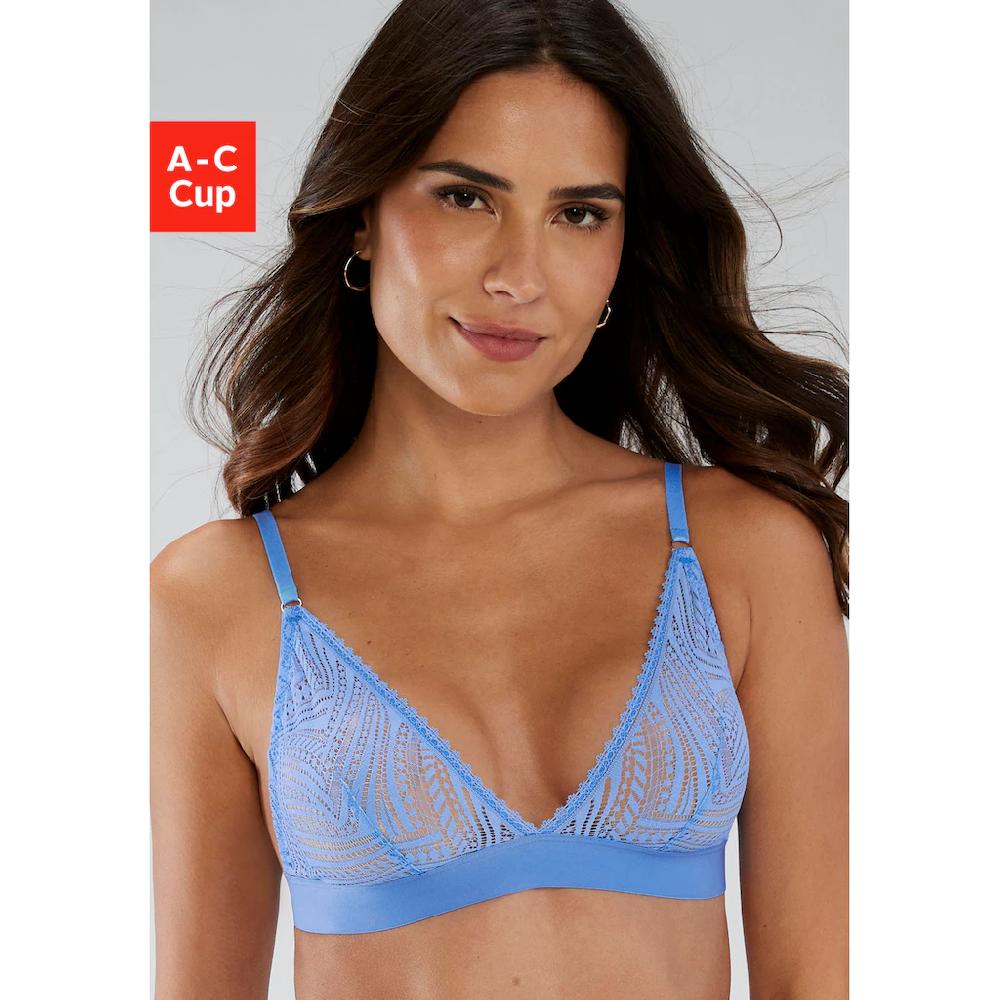 s.Oliver Bralette-BH »Clemence« ohne Bügel aus graphischer Spitze in transparenter Optik Dessous ▷ für