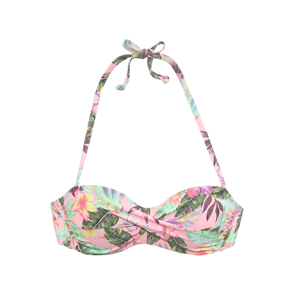 S.Oliver Bügel-Bandeau-Bikini-Top »Azalea« Im Tropischen Druck Kaufen