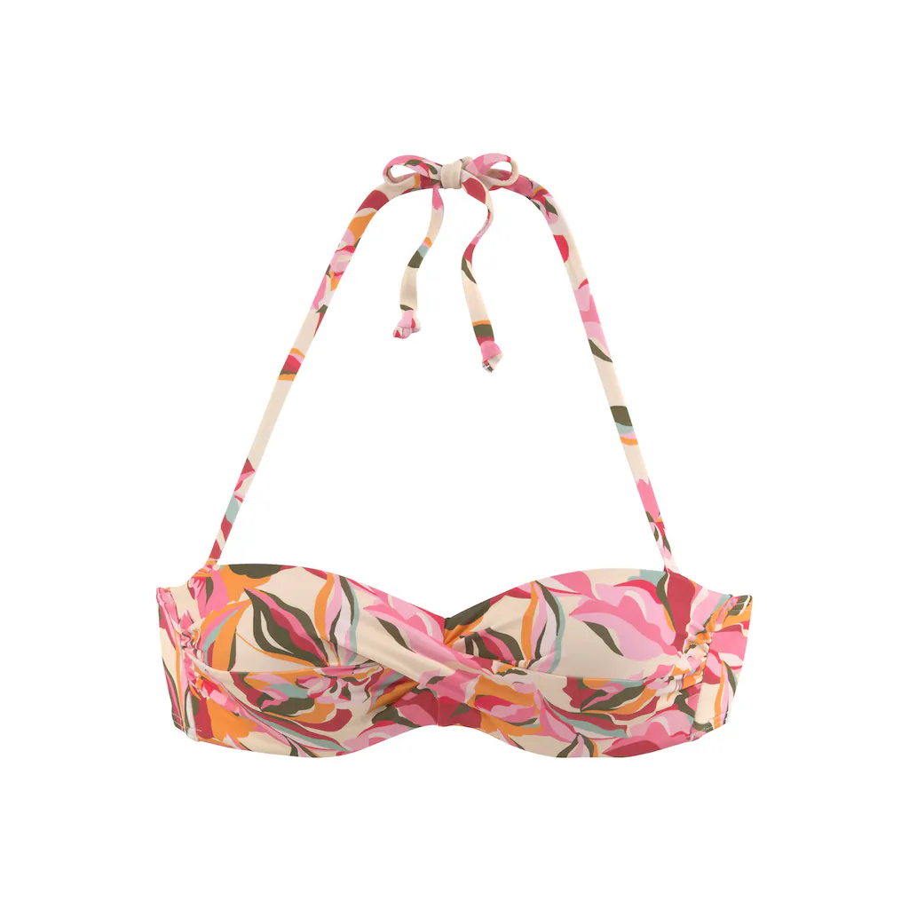S.Oliver Bügel-Bandeau-Bikini-Top »Bauhinia« Im Floralen Design Kaufen
