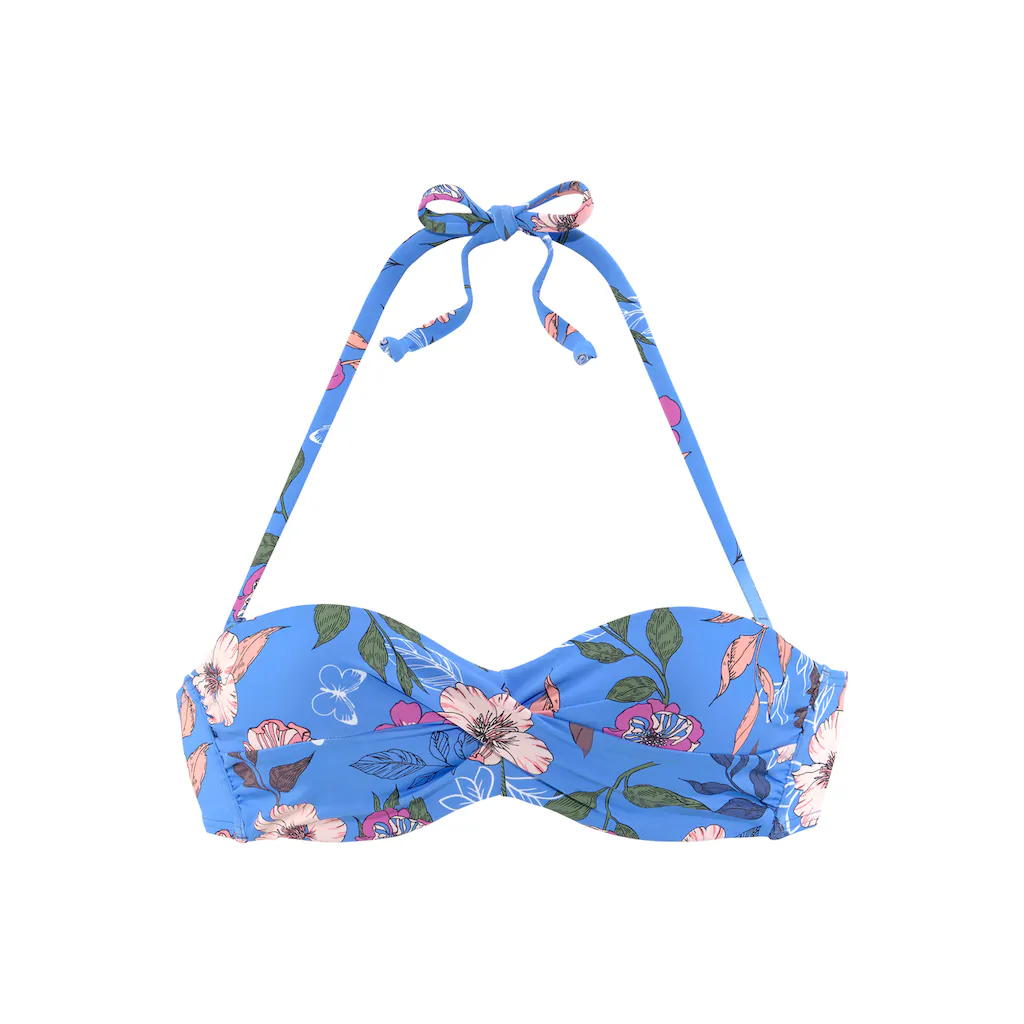 S.Oliver Bügel-Bandeau-Bikini-Top »Maya« Mit Floralem Design Und Wickel-Optik Bestellen